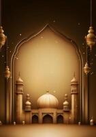 Islamic holiday background. Illustration photo