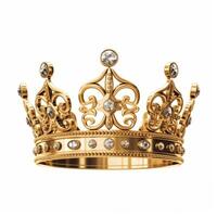 Golden crown isolated. Illustration photo