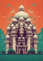 Poster for Indian Independence Day. Illustration photo