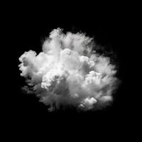 Cloud isolated on black background. Illustration photo