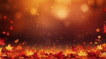 Autumn falling leaves background. Illustration photo