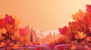 Autumn falling leaves background. Illustration photo