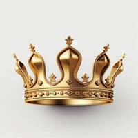 Golden crown isolated. Illustration photo