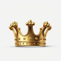 Golden crown isolated. Illustration photo