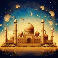 Islamic holiday background. Illustration photo