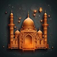 Islamic holiday background. Illustration photo