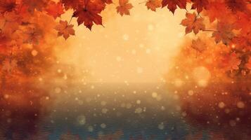 Autumn falling leaves background. Illustration photo