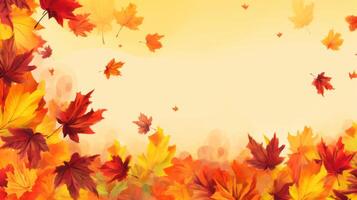 Autumn falling leaves background. Illustration photo