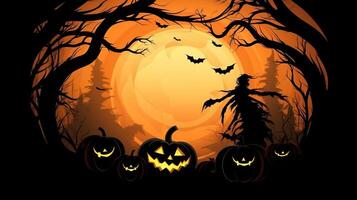 Halloween Spooky Background. Illustration photo