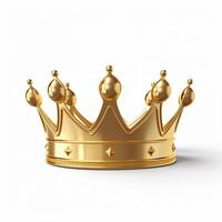 Golden crown isolated. Illustration photo