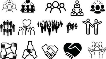 Community and People Vector Set Fully customizable .eps