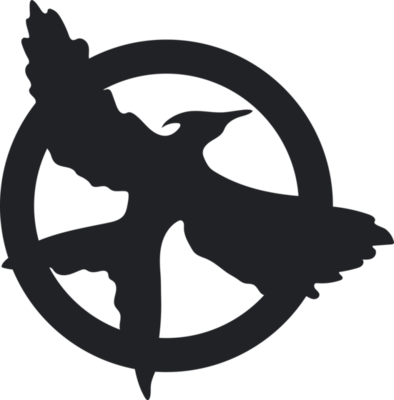 hunger games symbol black and white