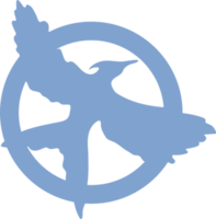 Bird sign Mockingjay. Png illustration.