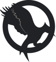 Bird sign Mockingjay. Png illustration.