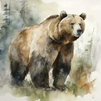 Brown bear, generate ai photo