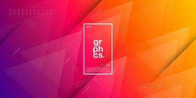 Colorful triangle abstract geometric background with gradient color purple,orange and pink combination soft color on background. Eps10 vector