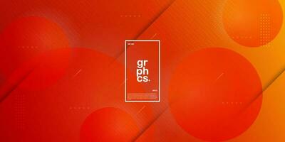 Circle abstract colorful orange and red gradient with shadow background. Simple pattern for display product ad website template wallpaper poster. Eps10 vector