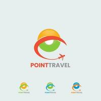 minimal air travel logo template - vector illustration