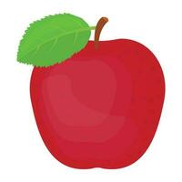 A fibre fruit with leaf healthy diet, apple vector