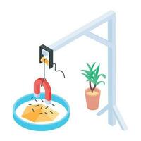 Isometric icon of lab experiment vector