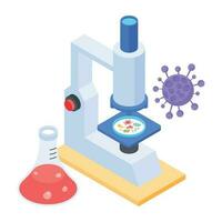 Isometric icon of lab experiment vector