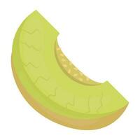 Icon of a piece of fresh fruit, depicting melon slice vector