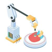 An isometric icon of multimeter measurement vector