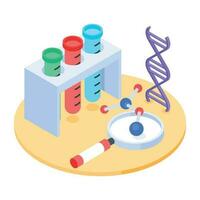 Isometric icon of lab experiment vector