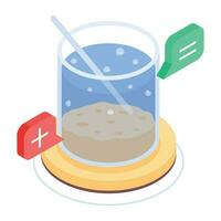 Isometric icon of lab experiment vector