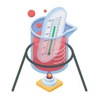 Isometric icon of lab experiment vector