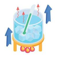 isométrica icono de laboratorio experimentar vector