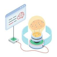 An isometric icon of multimeter measurement vector