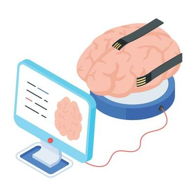An isometric icon of online learning