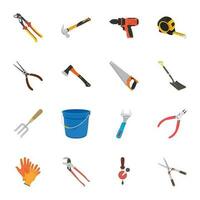 Tools Flat Vector Icon Set