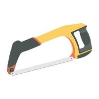 Box like tool with hand gripper and sharp blade, graphic for hacksaw vector