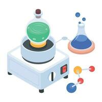 Isometric icon of molecular bonding vector