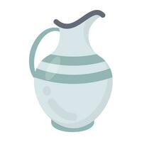 A conventional water container icon representing jug vector