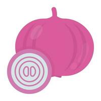 A layer upon layer vegetable denoting icon for onion vector