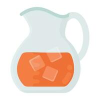 A glass with purple juice and orange slice of garnishing, icon for purple rain drink vector