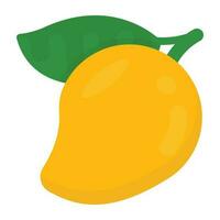 Mango, the king of summer fruit icon vector