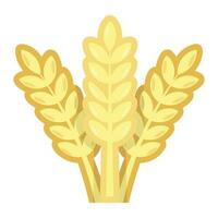 A grassy structure with seeds completing icon for wheat vector