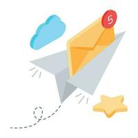 Trendy isometric icon of send email vector