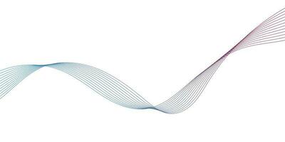 Abstract background with blue wave lines on white background. Vector illustration of Wave Equalizer