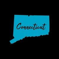 Connecticut mapa icono vector