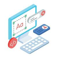 Trendy isometric icon of media storage vector