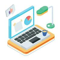 Trendy isometric icon of media storage vector