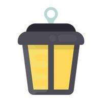 A bulb inside a cage, icon for roadside lamp vector