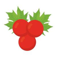 A bunch of right round red fruits showing red berries icon vector