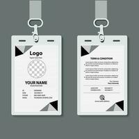 negro y blanco carné de identidad tarjeta diseño gratis vector
