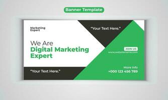 Digital marketing agency modern banner design vector template